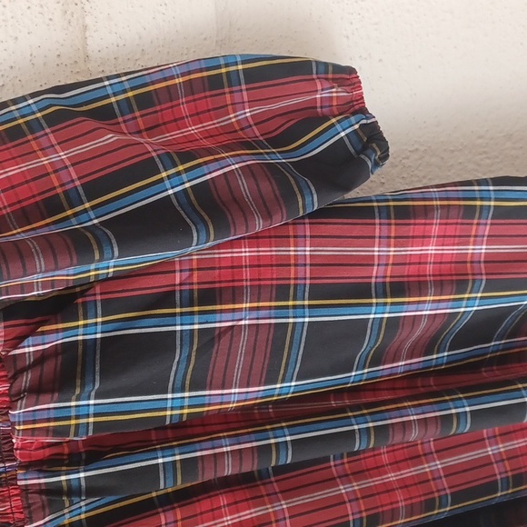 Draper James RSVP Plaid Midi Dress, Smocked Bodice, Lantern Sleeves, Pockets, XS - Picture 7 of 16